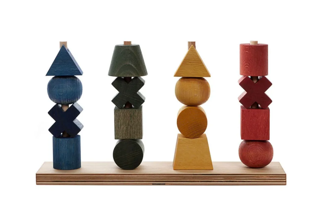 Wooden Story Houten stapelaar 4 rijen - Rainbow - Outlet