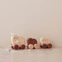 Kid's Concept Houten trekspeeltje mammoet familie - Neo - Sale