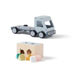 Kid's Concept Houten vrachtwagen vormenpuzzel - Aiden - Sale