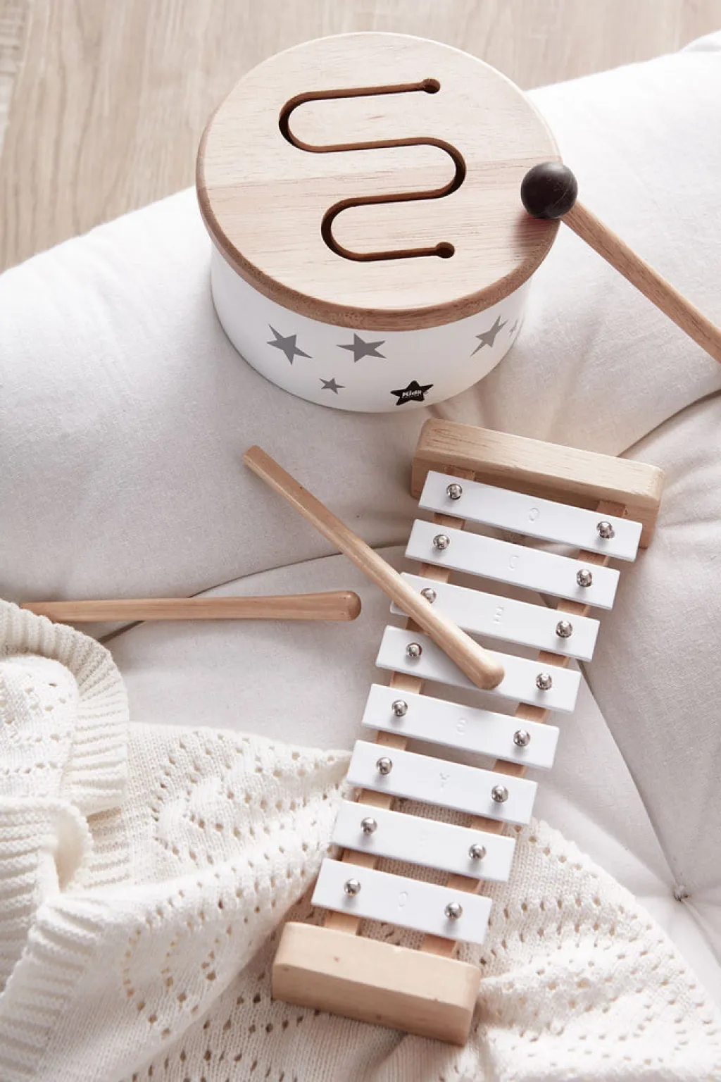 Kid's Concept Houten xylofoon - Wit - Sale