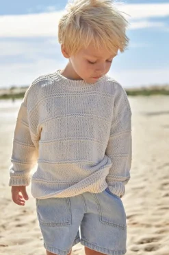 Play Up Jeansshort met zijzakje - Denim -