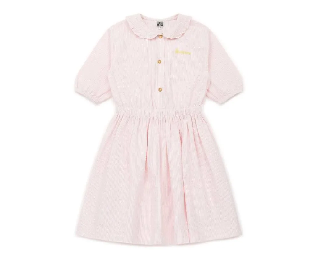 Bonton Jurk met print - roze strepen - Hot