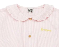 Bonton Jurk met print - roze strepen - Hot