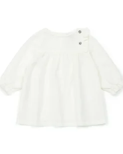 Bonton Jurkje in geweven katoen baby - Creme - Best
