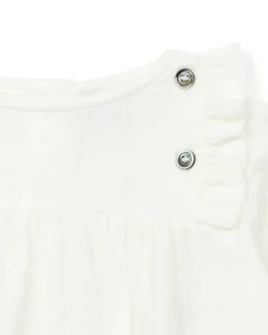 Bonton Jurkje in geweven katoen baby - Creme - Best
