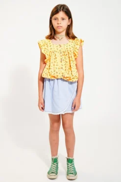 Piupiuchick Kort rokje - lichtblauwe denim - Discount