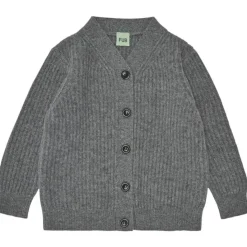 FUB Lamswollen Cardigan - Charcoal melange - Clearance