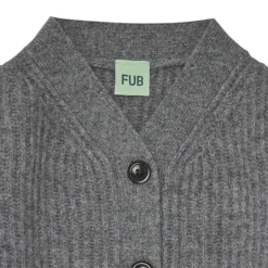 FUB Lamswollen Cardigan - Charcoal melange - Clearance