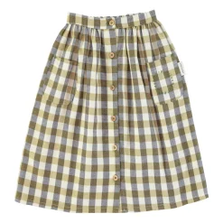 Piupiuchick Lange rok - brown checkered - Clearance