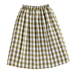 Piupiuchick Lange rok - brown checkered - Clearance