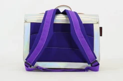 Own Stuff Lederen boekentas met gespen - Silver - Discount