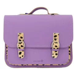 Own Stuff Lederen boekentas met gespen - Leo Purple - Hot
