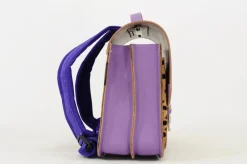 Own Stuff Lederen boekentas met gespen - Leo Purple - Hot