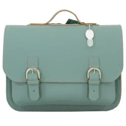 Own Stuff Lederen boekentas met gespen - Azul - Discount