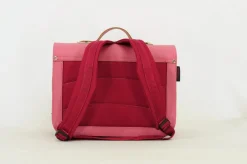 Own Stuff Lederen boekentas met gespen - Leo Antique Pink -