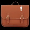 Own Stuff Lederen boekentas met gespen - Chestnut bruin -