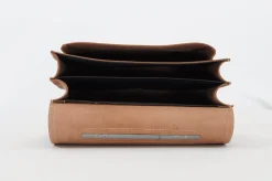 Own Stuff Lederen boekentas met gespen - Chestnut bruin -