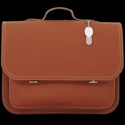 Own Stuff Lederen boekentas met magneetsluiting - Chestnut - Discount