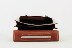 Own Stuff Lederen boekentas met magneetsluiting - Silver - Online