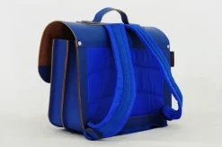 Own Stuff Lederen boekentas met magneetsluiting - Football Cobalt - Hot