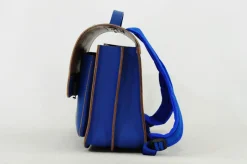 Own Stuff Lederen boekentas met magneetsluiting - Football Cobalt - Hot