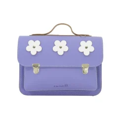 Own Stuff Lederen kleutertas - Flowers Lila -