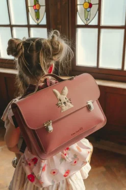 Own Stuff Lederen kleutertas - Rabbit Antique pink - Hot