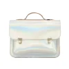 Own Stuff Lederen kleutertas - Silver -