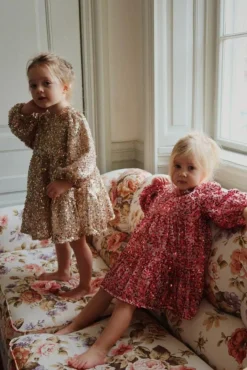 Konges Slojd Lila jurk - Gold glitter - New
