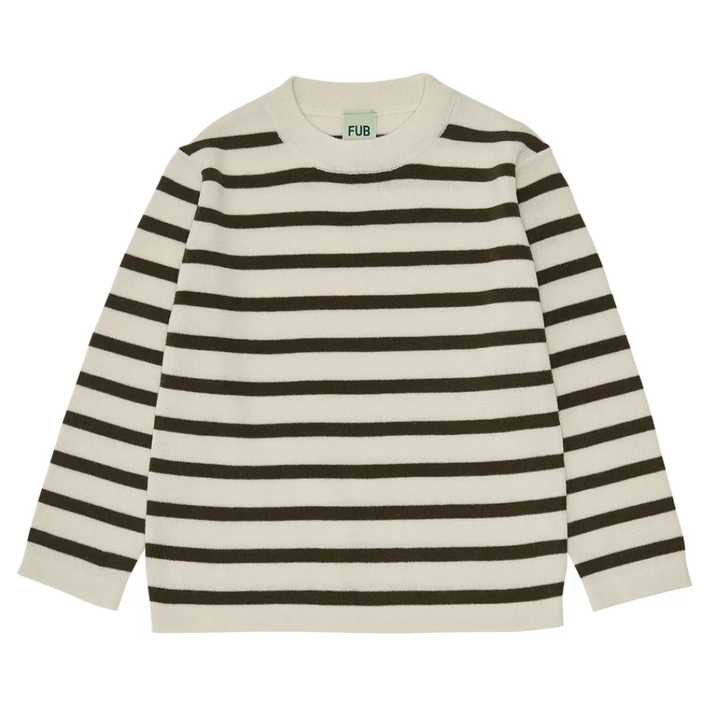 FUB Longsleeve tee - t-shirt met lange mouwen ecru/forest -