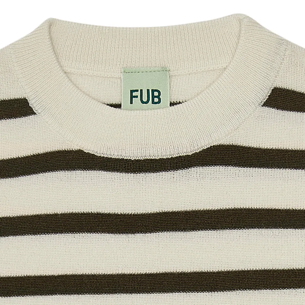 FUB Longsleeve tee - t-shirt met lange mouwen ecru/forest -