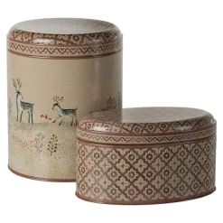 Maileg Lot de 2 boîtes en métal - Pays des merveilles hivernales - Hot