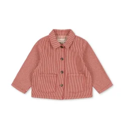 Konges Slojd Luc shirt jacket - Milk rouge stripe - Clearance