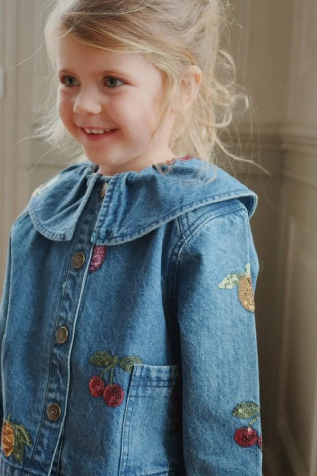 Konges Slojd Magot denim shirt - Sequin vitamins -