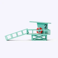 Candylab Malibu lifeguard beach tower -