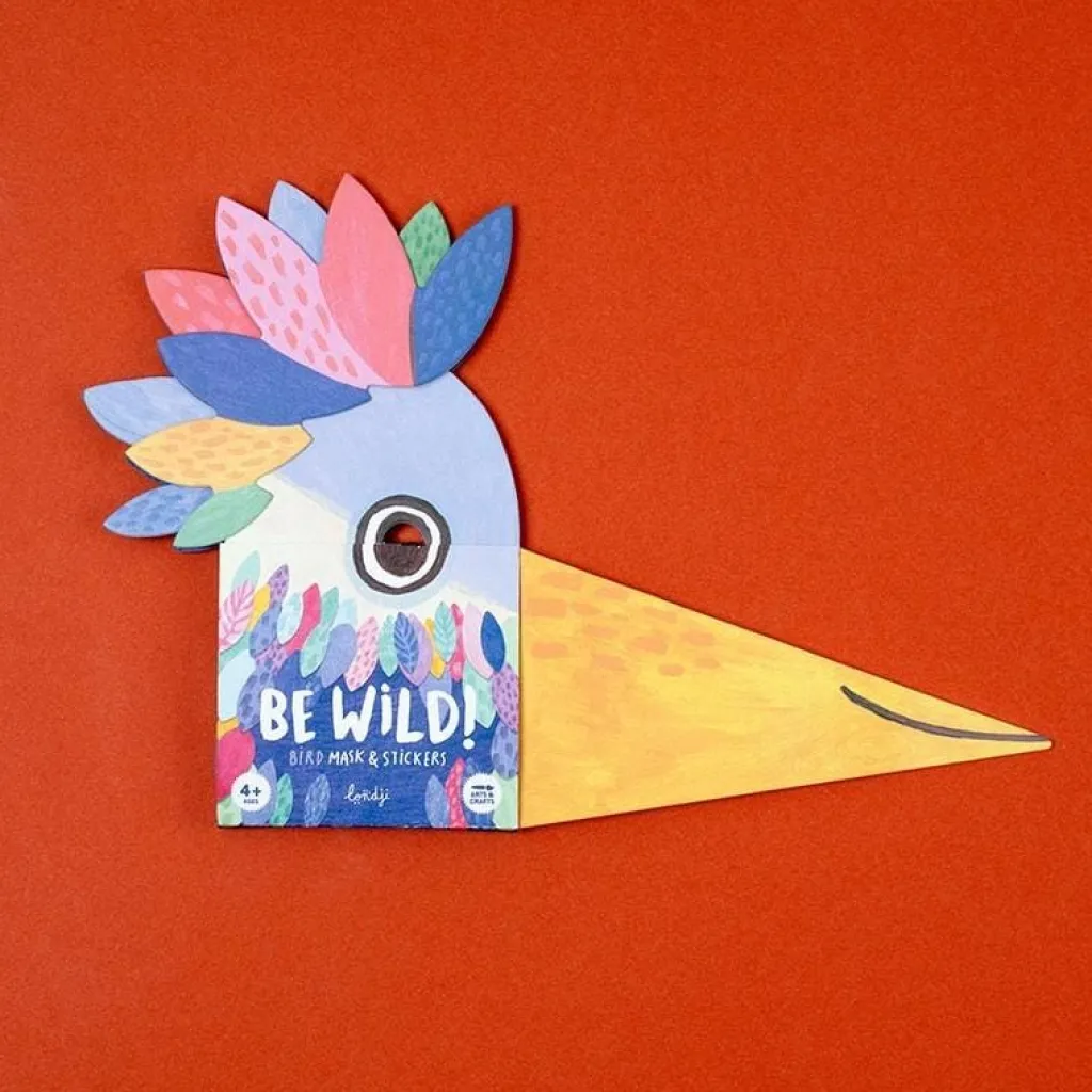 Londji Masker met stickers Be Wild! - Vogel - Clearance