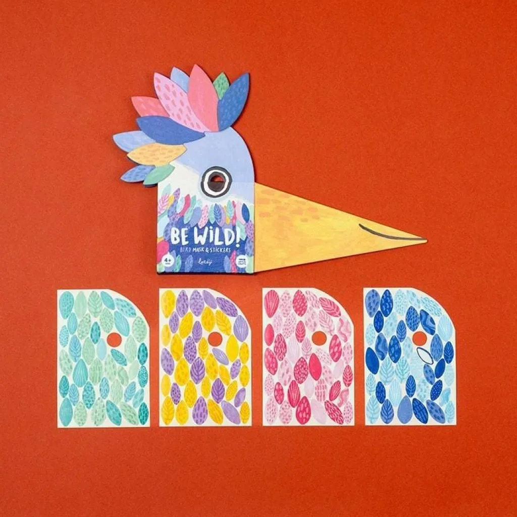 Londji Masker met stickers Be Wild! - Vogel - Clearance