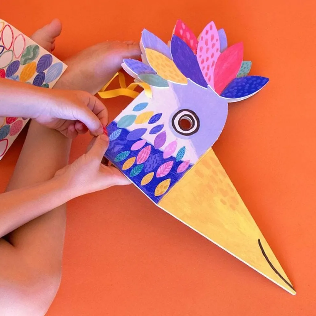 Londji Masker met stickers Be Wild! - Vogel - Clearance