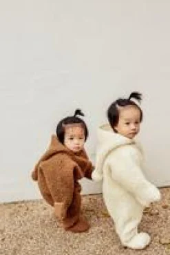 BINIBAMBA Merino romper snugglesuit - Milk - Sale