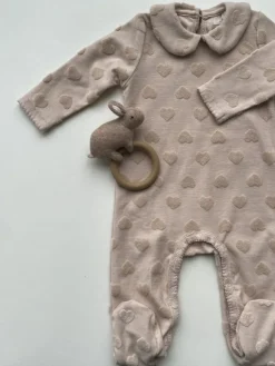 Konges Slojd Miffie onesie met kraagje - Smoke gray -