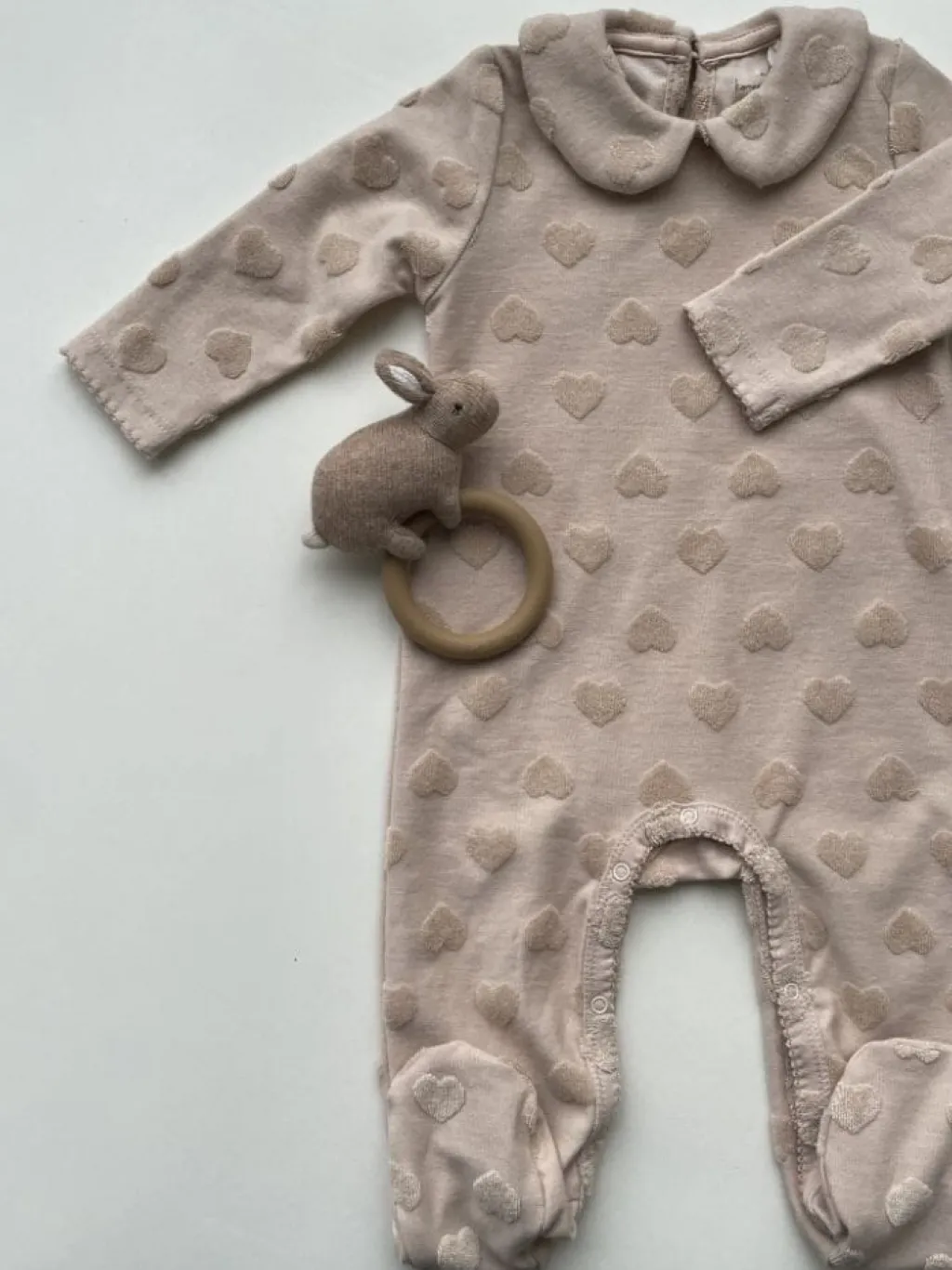 Konges Slojd Miffie onesie met kraagje - Smoke gray -