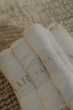 Yaarn Muslin swaddle 120x120cm handgemaakt Large - Beige - Discount