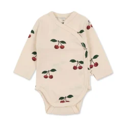 Konges Slojd Newborn body met lange mouwen - Ma grande cerise - Discount