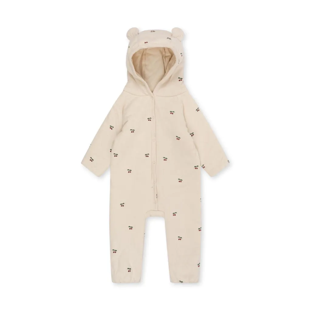 Konges Slojd Newborn onesie met kap - Cherry - Online