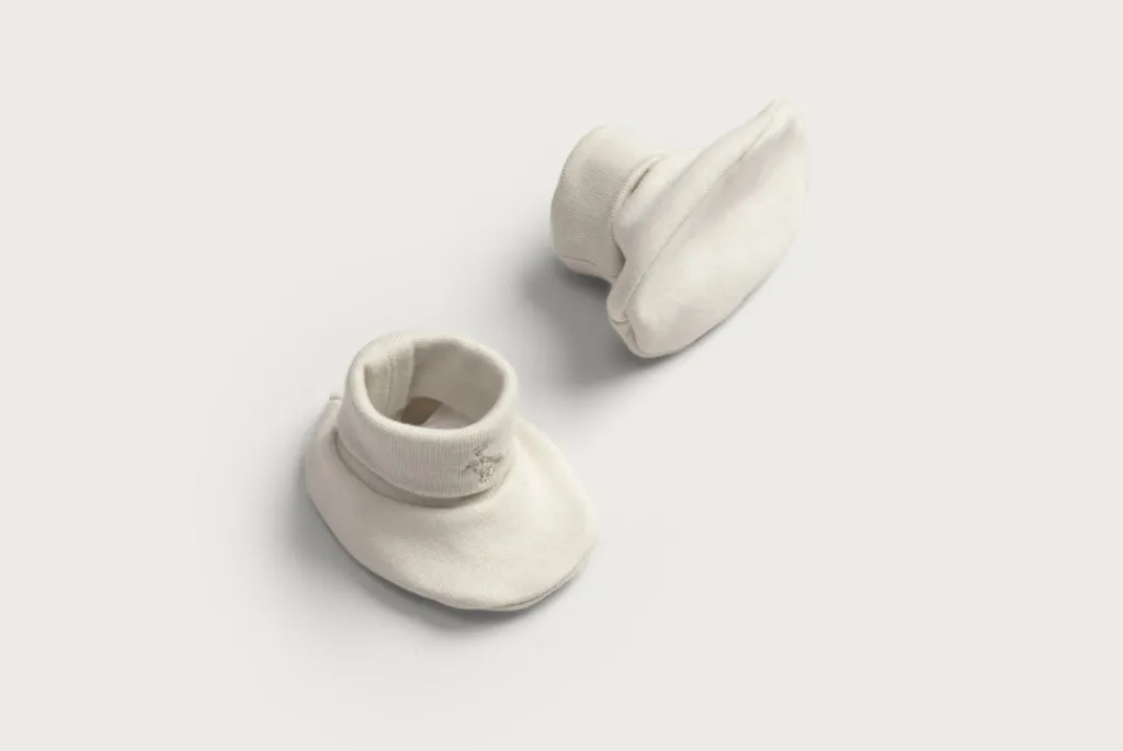 Garbo & Friends newborn sloefjes - jersey footsies sand - Best