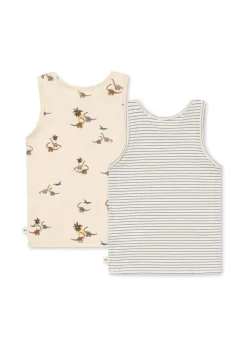 Konges Slojd Onderhemdjes 2-pack - Kubi/Stripe bluie - Online