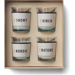 Humdakin 4-pack de bougies parfumées - Clean winter - Discount