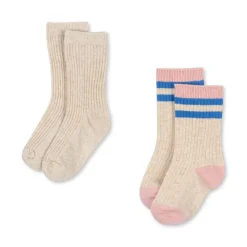 Konges Slojd 2-pack ribsokken - Lolly Stripe - Outlet
