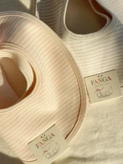 Fanga Fontana 2-pack slabbetjes Fio Stripe - Blush Mix - Discount