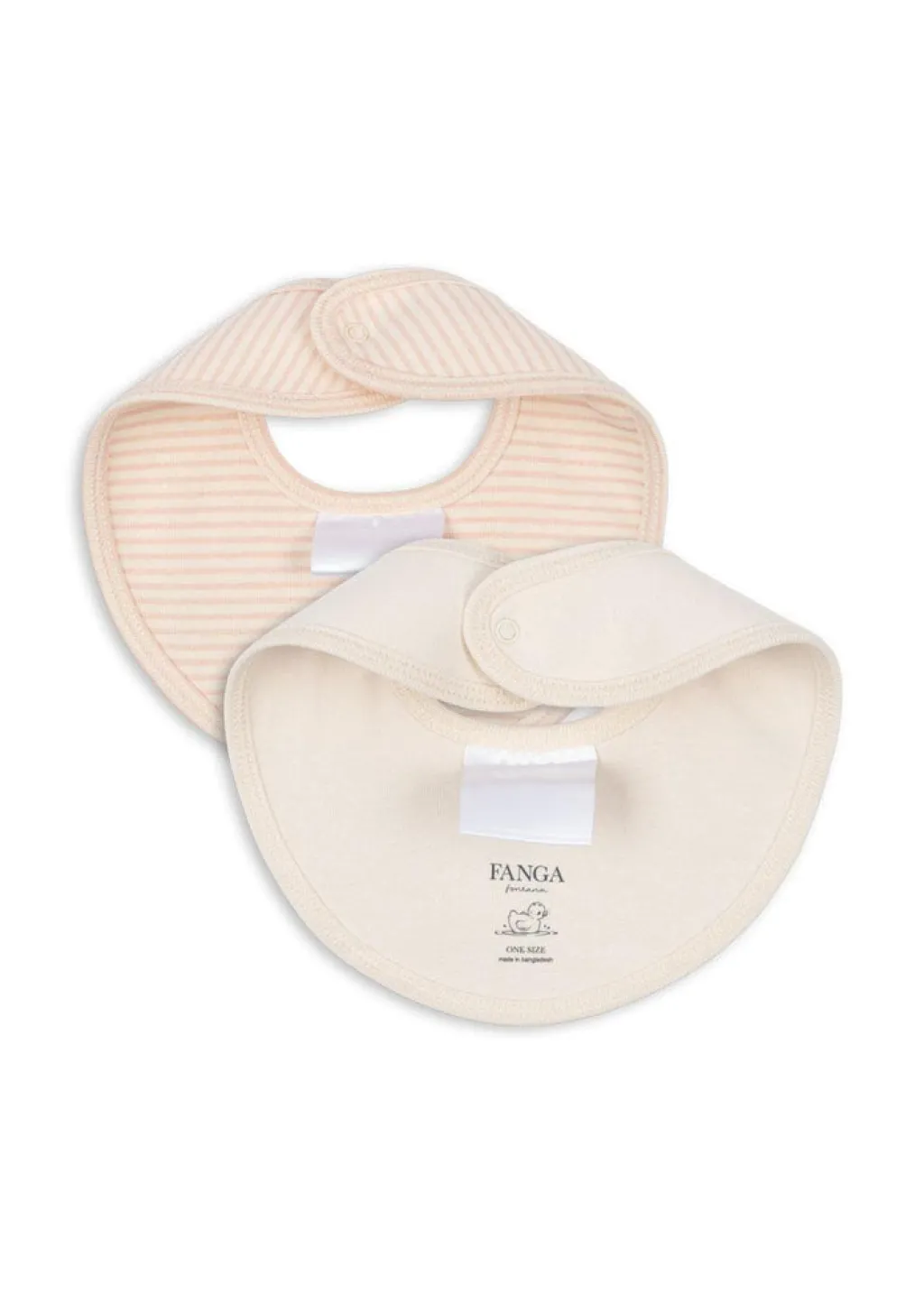 Fanga Fontana 2-pack slabbetjes Fio Stripe - Blush Mix - Discount